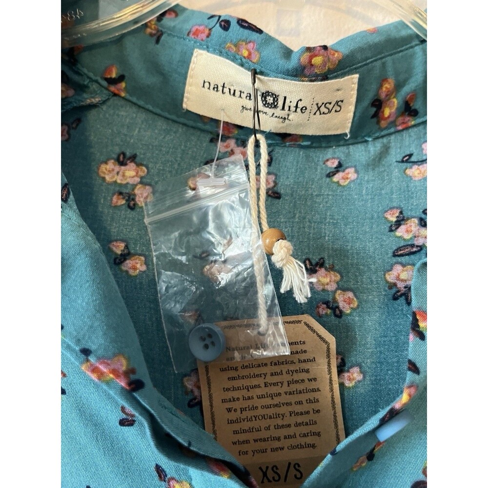 NATURAL LIFE Teal Floral Dress - Picture 3 of 9